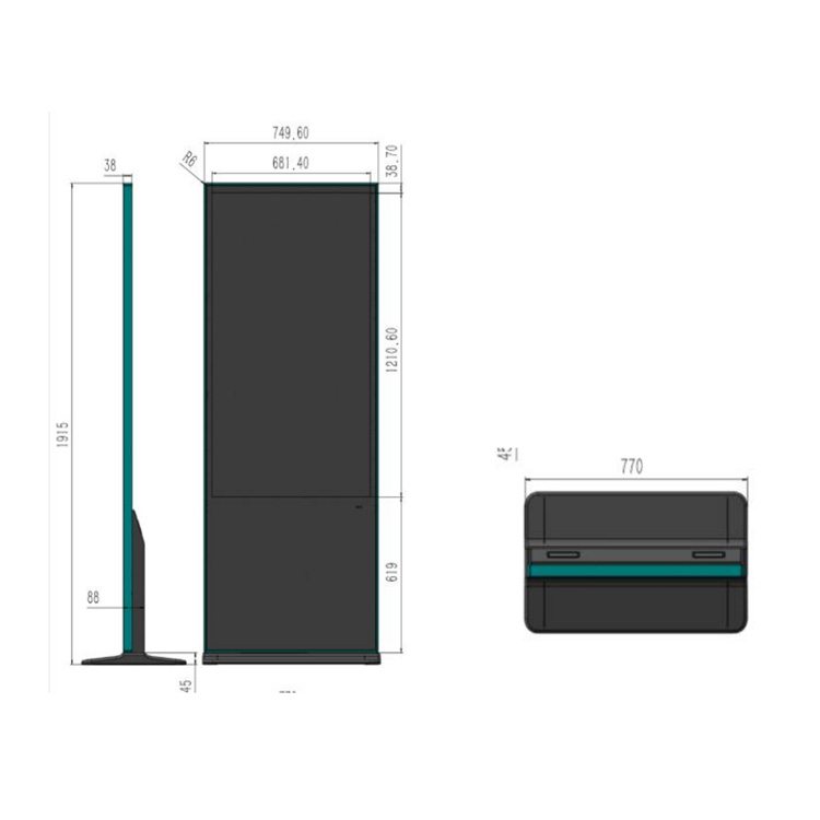 TOTEM 55''  TACTILE  WINDOWS